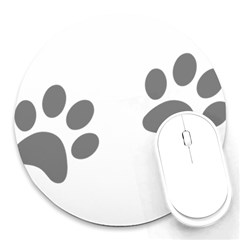 Pets Footprints Round Mousepads by Hansue