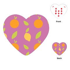 Seamlessly Pattern Fruits Fruit Playing Cards (heart) by Nexatart