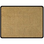 Burlap Coffee Sack Grunge Knit Look Double Sided Fleece Blanket (Large)  80 x60  Blanket Front