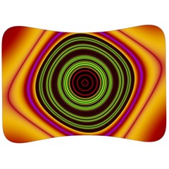 Digital Art Background Yellow Red Velour Seat Head Rest Cushion by Sapixe