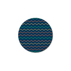 Pattern Zig Zag Colorful Zigzag Golf Ball Marker (4 Pack) by Sapixe