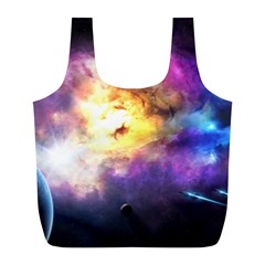 Colors Of The Planets Full Print Recycle Bag (l) by burpdesignsA