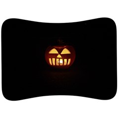 Funny Spooky Scary Halloween Pumpkin Jack O Lantern Velour Seat Head Rest Cushion by HalloweenParty