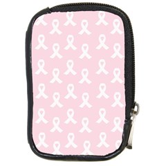 Pink Ribbon - Breast Cancer Awareness Month Compact Camera Leather Case by Valentinaart