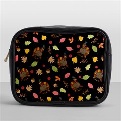 Thanksgiving Turkey Pattern Mini Toiletries Bag (one Side) by Valentinaart