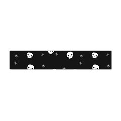 Pattern Skull Stars Halloween Gothic On Black Background Flano Scarf (mini) by genx