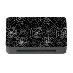 Pattern Spiderweb Halloween Gothic On Black Background Memory Card Reader With Cf by genx