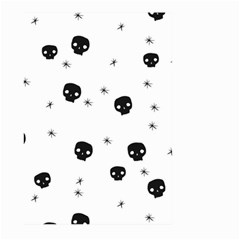 Pattern Skull Stars Handrawn Naive Halloween Gothic Black And White Large Garden Flag (two Sides) by genx