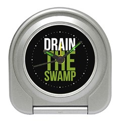 Drain The Swamp Maga Green And Gray Travel Alarm Clock by snek