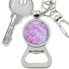 Hot Pink And White Peppermint Twist Flower Petals Bottle Opener Key Chains by myrubiogarden