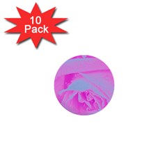 Perfect Hot Pink And Light Blue Rose Detail 1  Mini Buttons (10 Pack)  by myrubiogarden