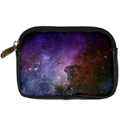 Carina Nebula Ngc 3372 The Grand Nebula Pink Purple And Blue With Shiny Stars Astronomy Digital Camera Leather Case by genx