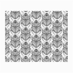 Scarab Pattern Egyptian Mythology Black And White Small Glasses Cloth by genx