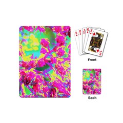 Psychedelic Succulent Sedum Turquoise And Yellow Playing Cards (mini) by myrubiogarden