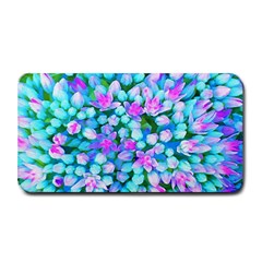 Blue And Hot Pink Succulent Sedum Flowers Detail Medium Bar Mats by myrubiogarden