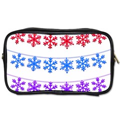 Christmas Snowflake Toiletries Bag (two Sides) by Wegoenart