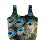 Peacock Feathers Bird Colorful Full Print Recycle Bag (M) Back