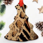 Animal Pattern Design Print Texture Christmas Tree Ornament (Two Sides) Back