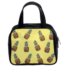 Pineapples Fruit Pattern Texture Classic Handbag (two Sides) by Simbadda