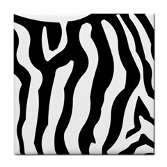 Zebra Horse Pattern Black And White Tile Coasters by picsaspassion