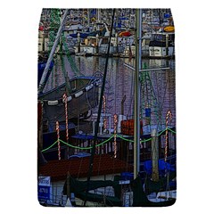 Christmas Boats In Harbor Removable Flap Cover (s) by Wegoenart