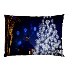 Christmas Card Christmas Atmosphere Pillow Case (two Sides) by Wegoenart