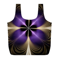 Fractal Glow Flowing Fantasy Full Print Recycle Bag (l) by Wegoenart