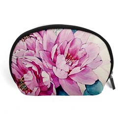 Art Painting Flowers Peonies Pink Accessory Pouch (large) by Wegoenart