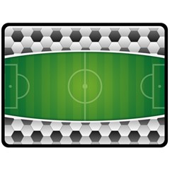 Background Sports Soccer Football Double Sided Fleece Blanket (large)  by Wegoenart