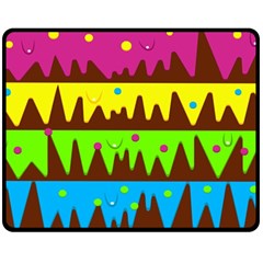 Illustration Abstract Graphic Fleece Blanket (medium)  by Wegoenart