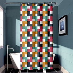 Background Abstract Geometric Shower Curtain 36  X 72  (stall)  by Wegoenart