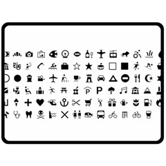 Icons Set Symbols Collection Fleece Blanket (large)  by Wegoenart