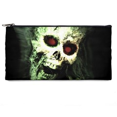 Screaming Skull Human Halloween Pencil Cases by Wegoenart