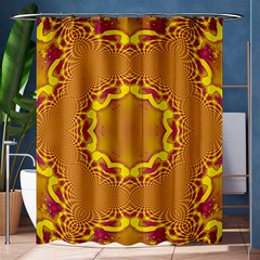 Abstract Fractal Pattern Washed Out Shower Curtain 60  X 72  (medium)  by Wegoenart