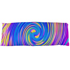 Cool Abstract Pink Blue And Yellow Twirl Liquid Art Body Pillow Case Dakimakura (two Sides) by myrubiogarden