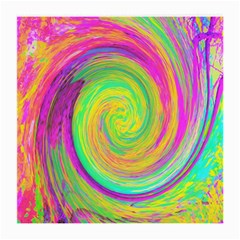 Groovy Abstract Purple And Yellow Liquid Swirl Medium Glasses Cloth (2-side) by myrubiogarden