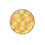 Bacon and Egg Pop Art Pattern Hat Clip Ball Marker Front