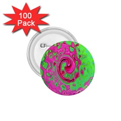 Groovy Abstract Green And Red Lava Liquid Swirl 1 75  Buttons (100 Pack)  by myrubiogarden