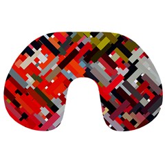 Maze Mazes Fabric Fabrics Color Travel Neck Pillows by Pakrebo