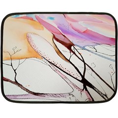 Art Painting Abstract Canvas Double Sided Fleece Blanket (mini)  by Pakrebo