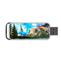 Painting Paintings Mountain Portable Usb Flash (two Sides) by Pakrebo