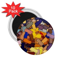 Texture Painting Plot Graffiti 2 25  Magnets (10 Pack)  by Pakrebo