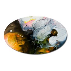 Art Abstract Painting Oval Magnet by Pakrebo