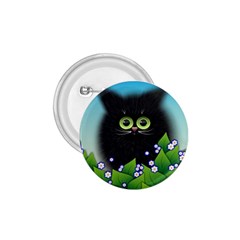 Kitten Black Furry Illustration 1 75  Buttons by Pakrebo