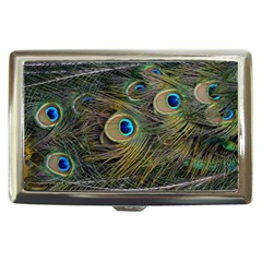 Peacock Tail Feathers Close Up Cigarette Money Case by Pakrebo