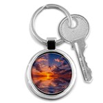 Sunset Dawn Sea Sun Nature Key Chains (Round)  Front