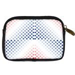 Dots Pointillism Abstract Chevron Digital Camera Leather Case Back