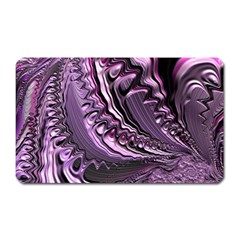 Purple Fractal Flowing Fantasy Magnet (rectangular) by Pakrebo