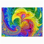 Fractal Bright Exploding Brilliant Large Glasses Cloth Front