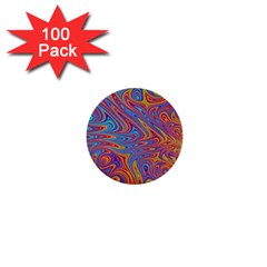 Fractal Psychedelic Fantasy Surreal 1  Mini Buttons (100 Pack)  by Pakrebo